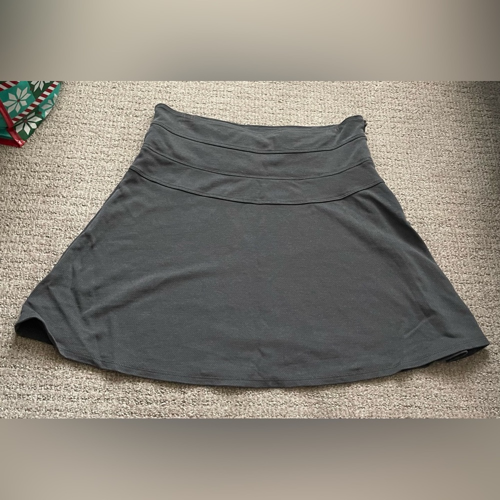 Athleta Ponte Twill A-Line Skirt in Skyose Grey